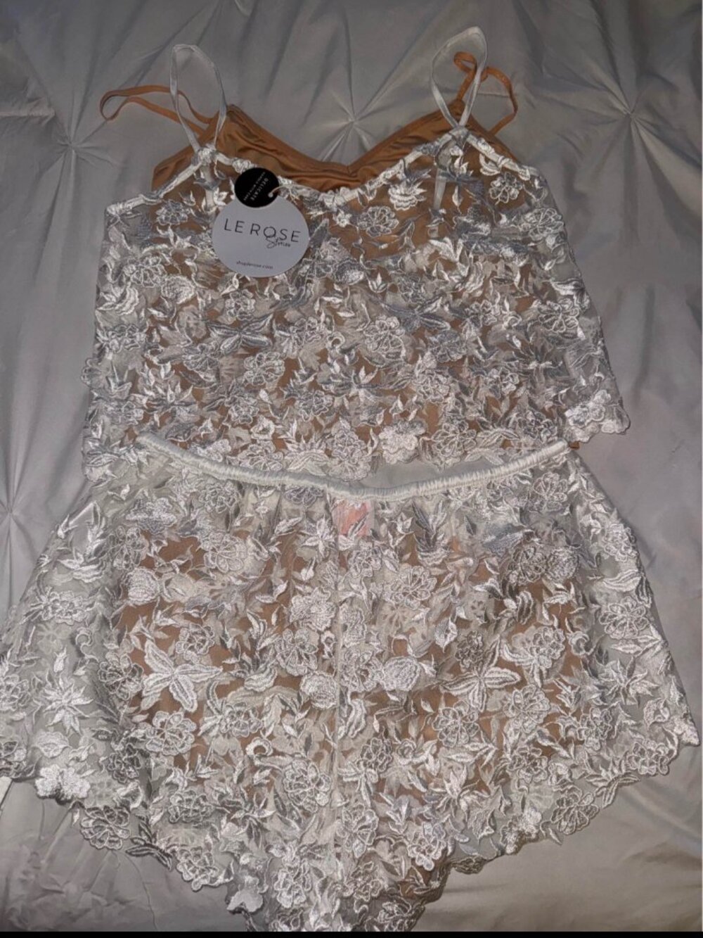 Le Rose- Elsa Bridal Cami & Short Set - Perfect for Wedding